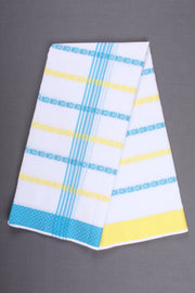 Handwoven Cotton Dhoti Dupatta Set with Dobby Border