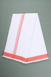 Handwoven Cotton Dhoti Dupatta Set with Dobby Border