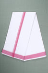 Handwoven Cotton Dhoti Dupatta Set with Dobby Border