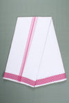 Handwoven Cotton Dhoti Dupatta Set with Dobby Border