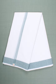 Handwoven Cotton Dhoti Dupatta Set with Dobby Border