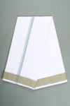 Handwoven Cotton Dhoti Dupatta Set with Dobby Border