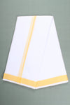 Handwoven Cotton Dhoti Dupatta Set with Dobby Border