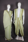 Traditional Handloom Joda Set in Lime Green with Moss Green Dobby Border