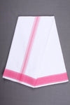 Handwoven Cotton Dhoti Dupatta Set with Dobby Border