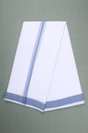 Handwoven Cotton Dhoti Dupatta Set with Dobby Border