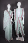 Traditional Handloom Joda Set in Sea Green with Mulberry Dobby Border