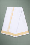 Handwoven Cotton Dhoti Dupatta Set with Dobby Border