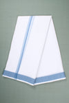 Handwoven Cotton Dhoti Dupatta Set with Dobby Border