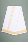 Handwoven Cotton Dhoti Dupatta Set with Dobby Border