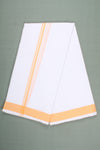 Handwoven Cotton Dhoti Dupatta Set with Dobby Border