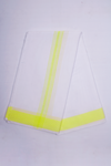 White Dobby Dhoti Dupatta with Yellow Border