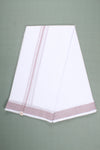 Handwoven Cotton Dhoti Dupatta Set with Dobby Border