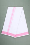 Handwoven Cotton Dhoti Dupatta Set with Dobby Border