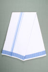 Handwoven Cotton Dhoti Dupatta Set with Dobby Border