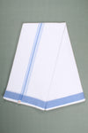 Handwoven Cotton Dhoti Dupatta Set with Dobby Border