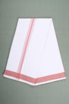 Handwoven Cotton Dhoti Dupatta Set with Dobby Border