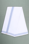 Handwoven Cotton Dhoti Dupatta Set with Self Check