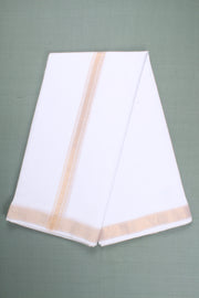 Handwoven Cotton Dhoti Dupatta Set with  Zari Dobby Border