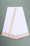Handwoven Cotton Dhoti Dupatta Set with Dobby Border