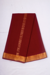 Maroon Dobby Dhoti Dupatta with Golden Zari Border