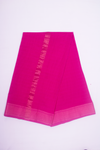 Magenta Dobby Dhoti Dupatta with Golden Zari Border