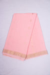 Peach Dobby Dhoti Dupatta with Golden Zari Border and Butis