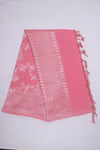 Pink and Silver Zari Jacquard Dhoti Dupatta
