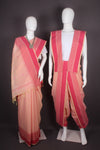 Traditional Handloom Joda Set in Pink with Butis and Red Border