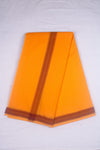 Yellow Dhoti Dupatta with Brown Border