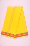 Yellow Dhoti Dupatta with Green and Red Border