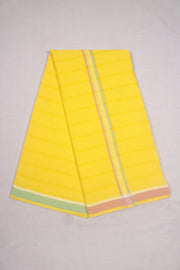 Yellow Dhoti Dupatta with Green, Red and White Border
