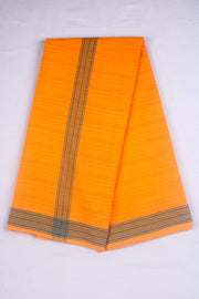 Orange Dhoti Dupatta with Blue Border