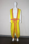 Yellow Dhoti Dupatta with Red Border