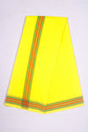 Yellow Dhoti Dupatta with Green and Red Border
