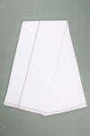 White Dhoti Dupatta with Brown Border