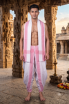 White Dhoti Dupatta with Red Border