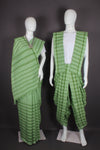 Traditional Handloom Joda Set in Green with Green Border