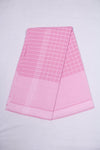 Pink Dhoti Dupatta with White Checks and Border