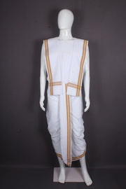 Handwoven Cotton Dhoti & Dupatta Set