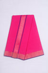 Magenta Dhoti Dupatta with Purple and Golden Zari Border