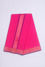 Magenta Dhoti Dupatta with Purple and Golden Zari Border