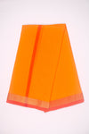 Orange Dhoti Dupatta with Red and Golden Zari Border