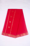 Red Dhoti Dupatta with Golden Zari Border and Butis