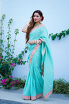 Wedding Saree Sea Green