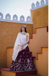Lehenga Maroon