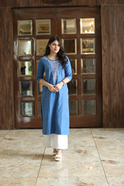 Blue Long Kurti