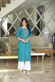 Pine Green Long Kurti