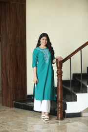 Green Long Kurti