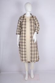 Checkered Kurti Jacket and Inner Set